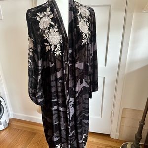 NWT Johnny Was Embroidered Velvet Coat M